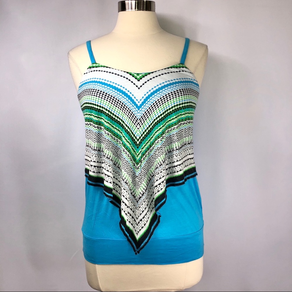 NY&CO Light Blue Striped Camisole Size XS
